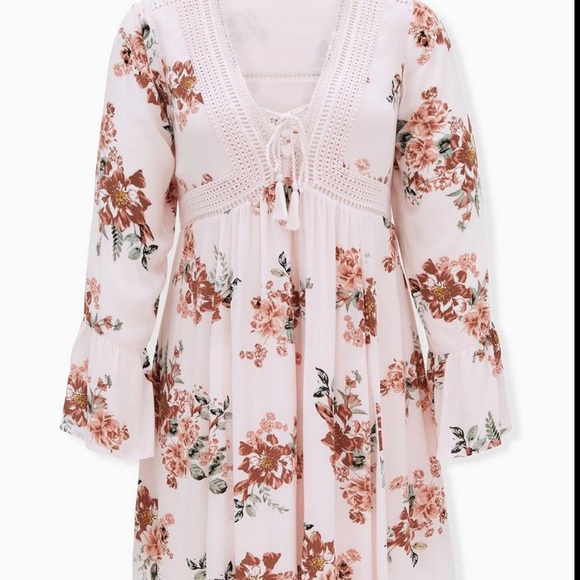 Dresses & Skirts - Torrid Mini Gauze Lace-Up Skater Dress‎ Women’s Sz 1X